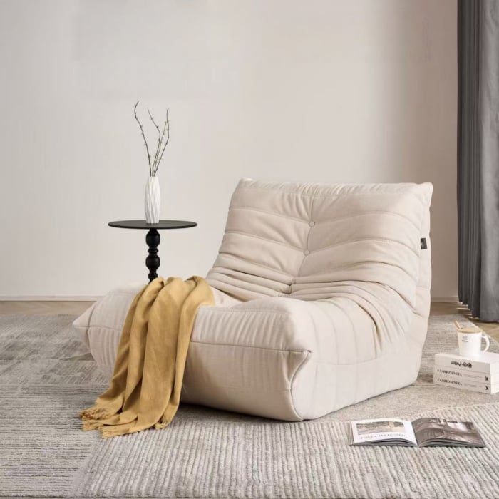 Fotoliu premium tip puf si interior din spuma cu memorie S0F007alb [3]