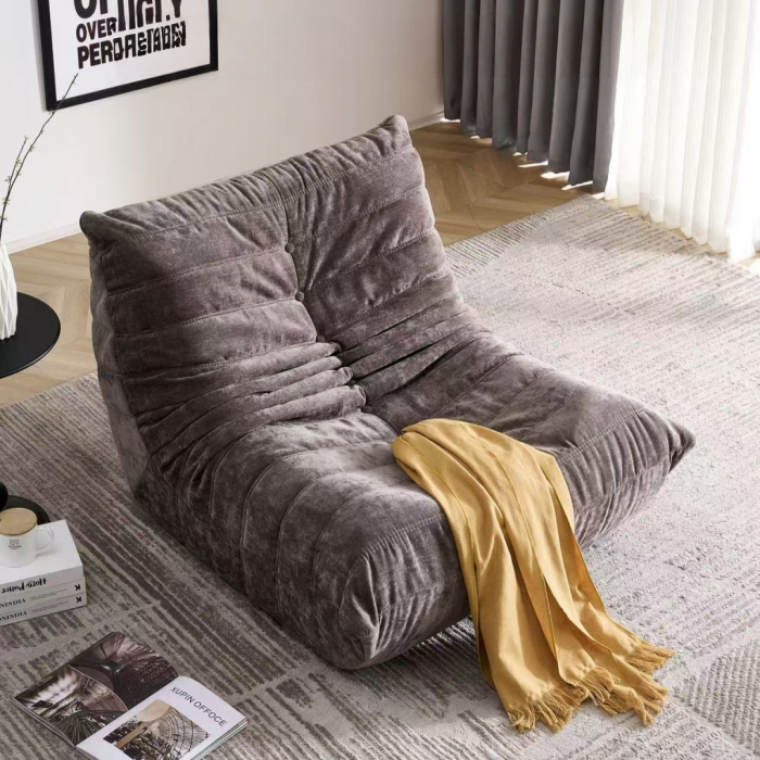 Fotoliu premium tip puf si interior din spuma cu memorie S0F007mov/gri [4]