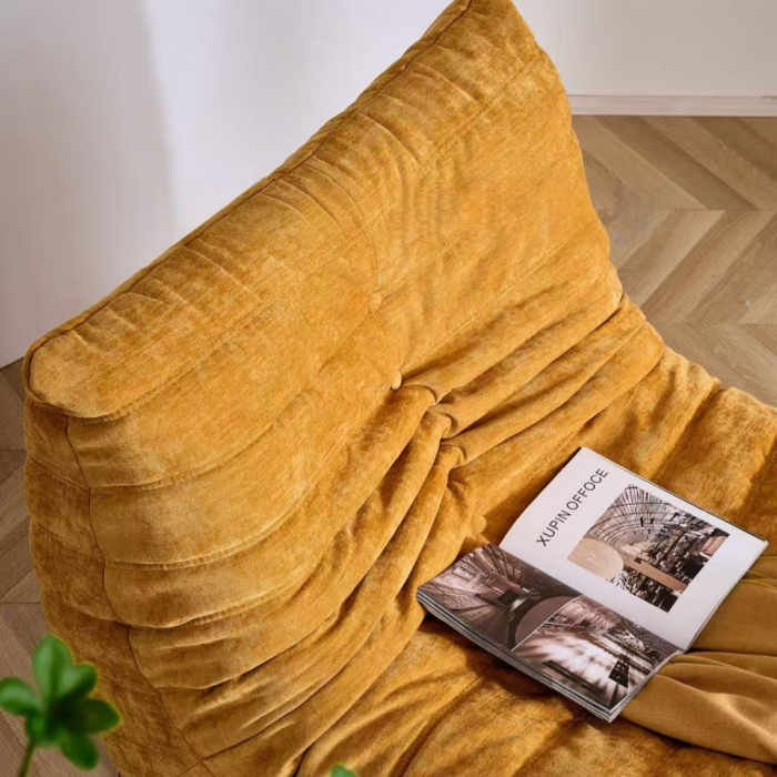 Fotoliu premium tip puf si interior din spuma cu memorie S0F007galben [4]