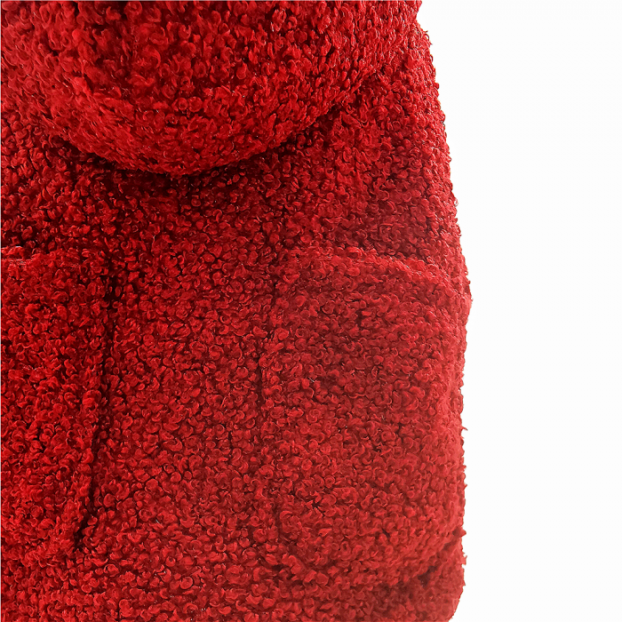 Geaca flausata cu gluga XINA2114visiniu [3]