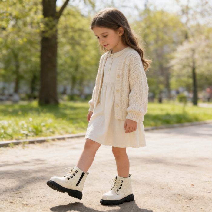 Ghete cu aspect lacuit XA-126alb [2]