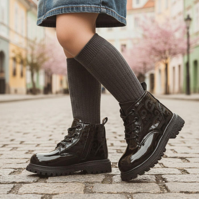 Ghete cu aspect lacuit XA-126negru [4]