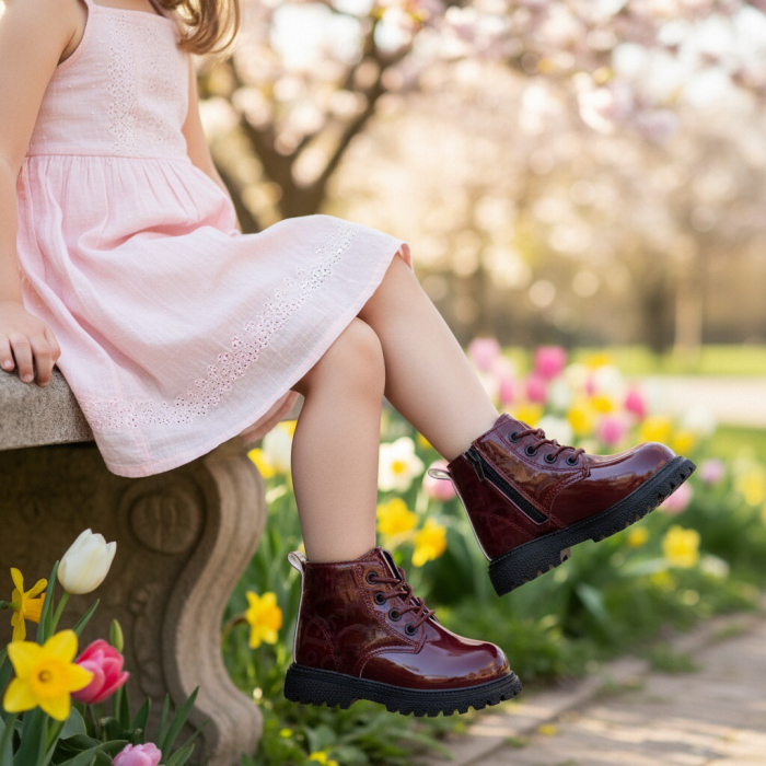 Ghete cu aspect lacuit XA-126visiniu [3]