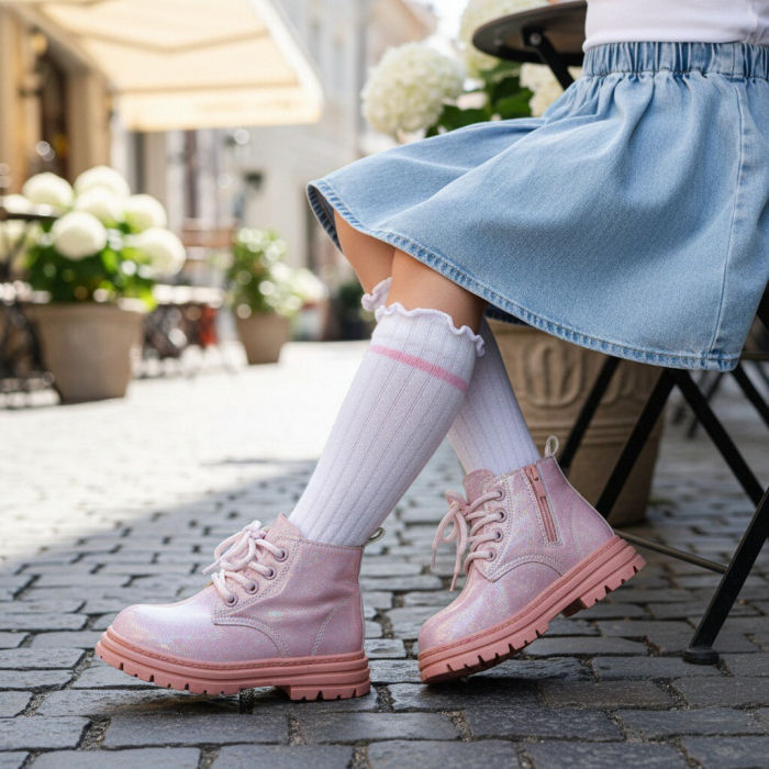 Ghete cu aspect stralucitor XA-125roz [2]