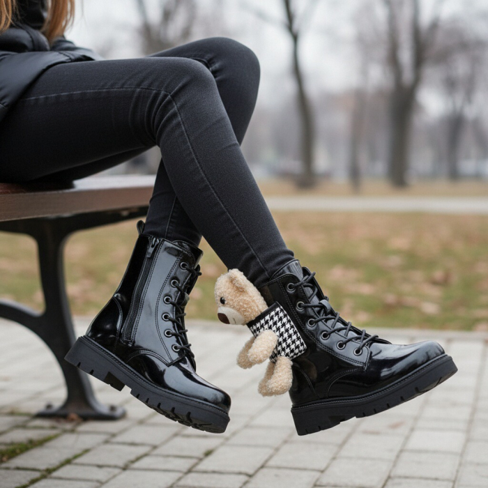 Ghete imblanite cu ursulet decorativ 919C [1]