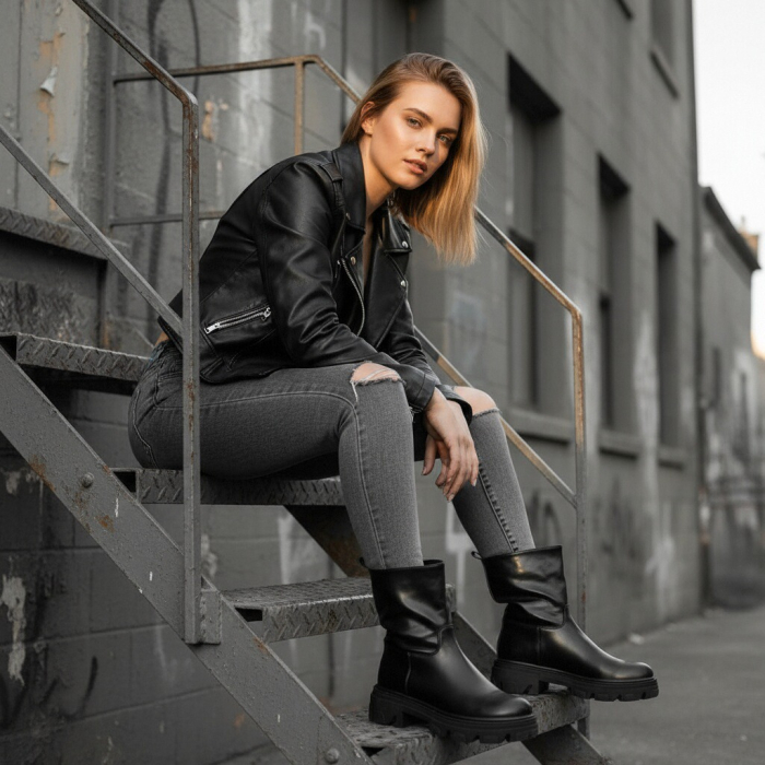 Ghete imblanite CA-82negru [2]