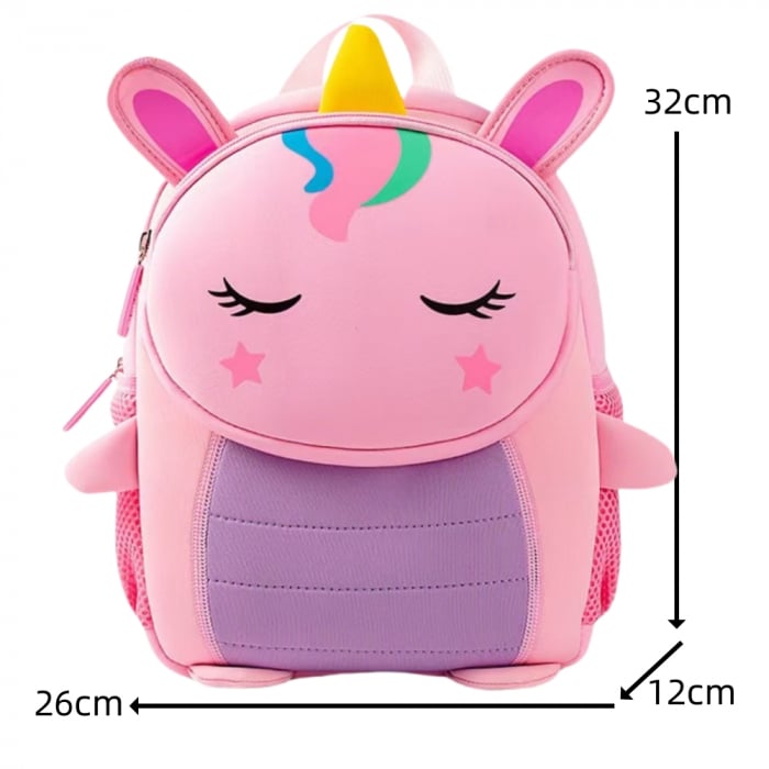 Ghiozdan pentru gradinita sau scoala, model Unicorn ZY-90312roz [2]
