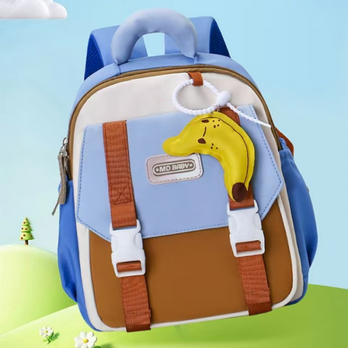 Ghiozdan pentru gradinita sau scoala cu accesoriu breloc ZY-2413albastru [5]