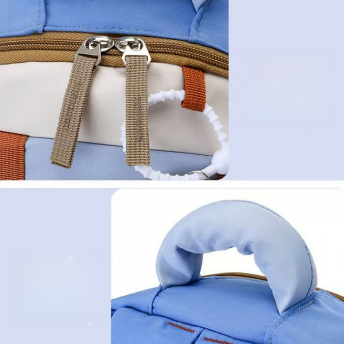 Ghiozdan pentru gradinita sau scoala cu accesoriu breloc ZY-2413albastru [10]
