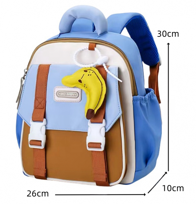 Ghiozdan pentru gradinita sau scoala cu accesoriu breloc ZY-2413albastru [2]