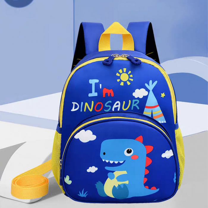 Ghiozdan pentru gradinita sau scoala cu model Dinozaur ZY-2037albastru [6]