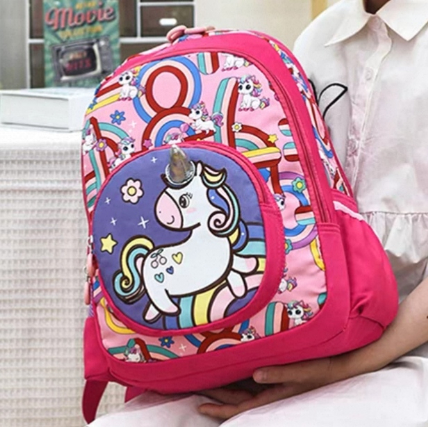 Ghiozdan pentru gradinita sau scoala, model Unicorn ZY-2545-1fucsia [3]