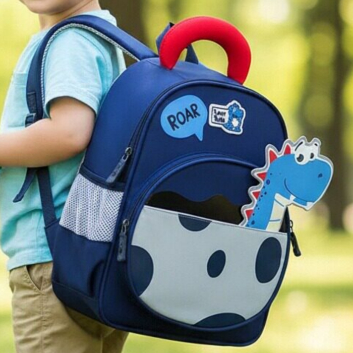 Ghiozdan pentru gradinita sau scoala, model Dinozaur ZY-25124bleumarin [3]