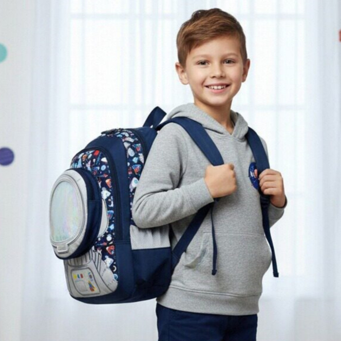 Ghiozdan pentru gradinita sau scoala, model Astronaut ZY-2545-1bleumarin/astro [4]