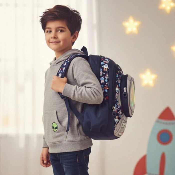 Ghiozdan pentru gradinita sau scoala, model Astronaut ZY-2545-1bleumarin/astro [5]