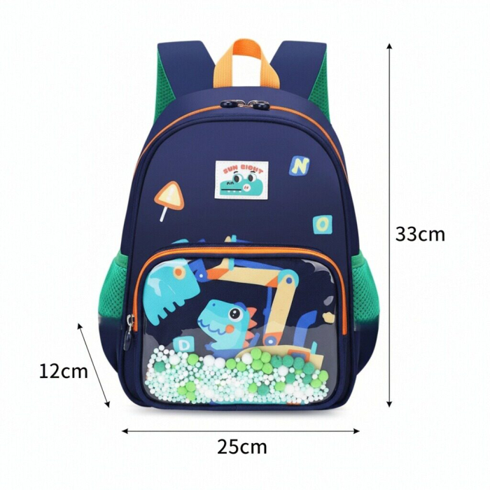 Ghiozdan pentru gradinita sau scoala ZY-25122bleumarin/verde [4]