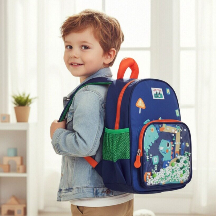 Ghiozdan pentru gradinita sau scoala ZY-25122bleumarin/verde [2]