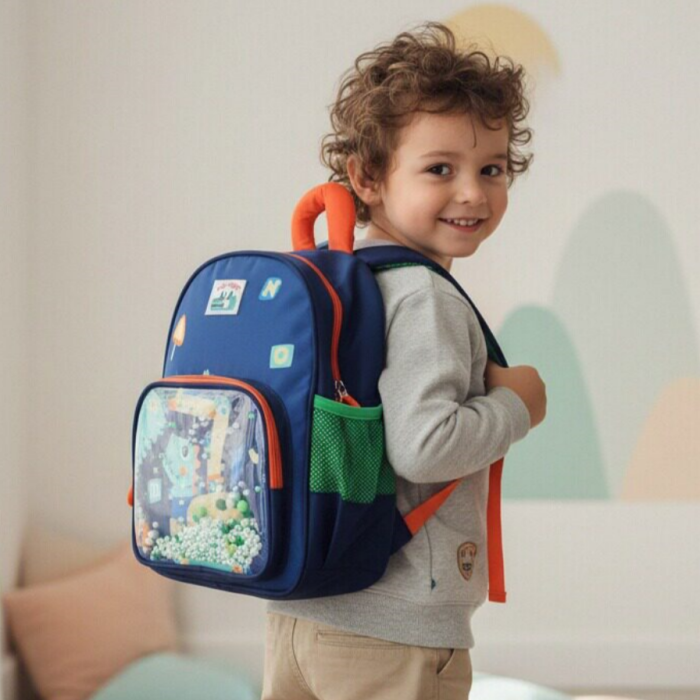 Ghiozdan pentru gradinita sau scoala ZY-25122bleumarin/verde [3]