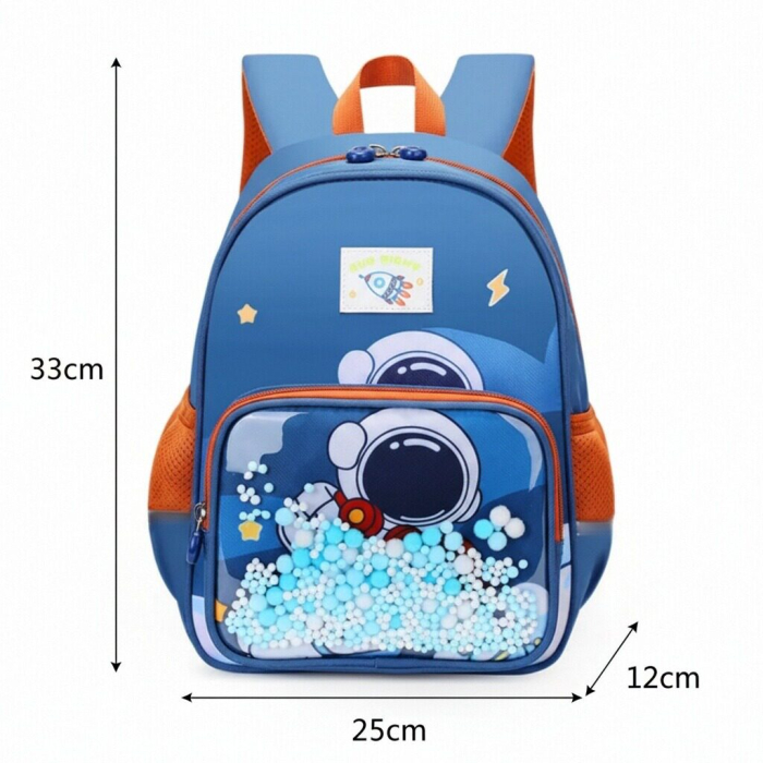 Ghiozdan pentru gradinita sau scoala ZY-25122albastru/maro [4]