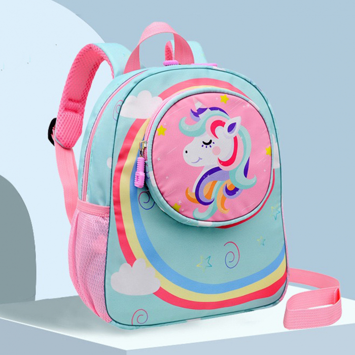 Ghiozdan pentru gradinita sau scoala cu model Unicorn ZY-2037roz [12]