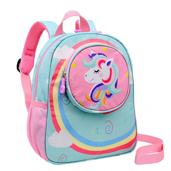 Ghiozdan pentru gradinita sau scoala cu model Unicorn ZY-2037roz [11]