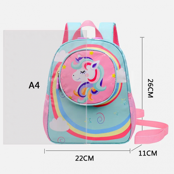 Ghiozdan pentru gradinita sau scoala cu model Unicorn ZY-2037roz [2]