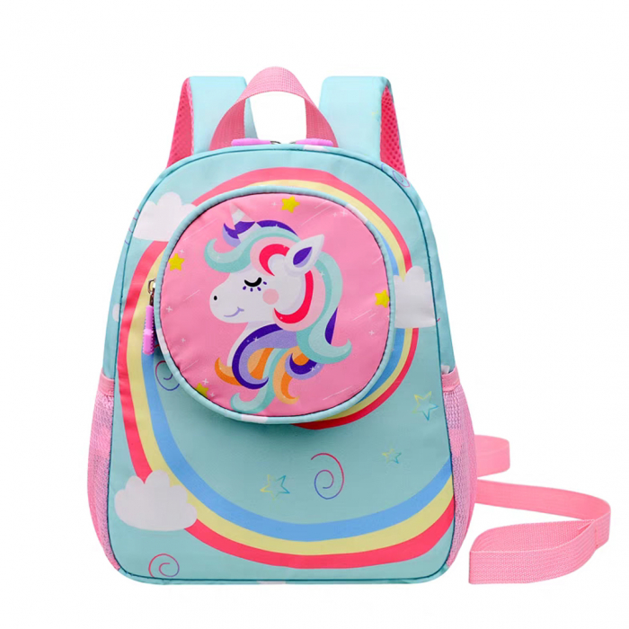Ghiozdan pentru gradinita sau scoala cu model Unicorn ZY-2037roz [1]
