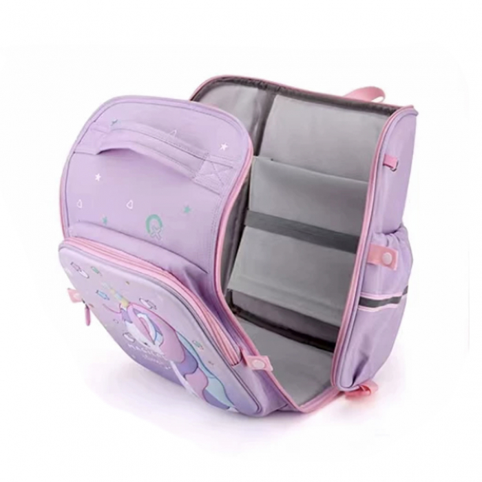 Ghiozdan 3D pentru scoala impermeabil, model Unicorn ZY-558mov [6]