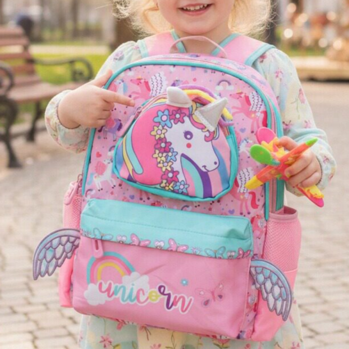 Ghiozdan pentru scoala, model Unicorn ZY-25123roz [3]