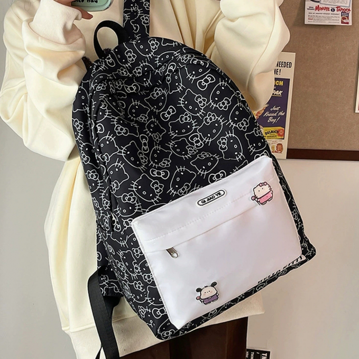 Ghiozdan/rucsac cu Hello Kitty pentru scoala sau calatorii ZY-8618negru [12]