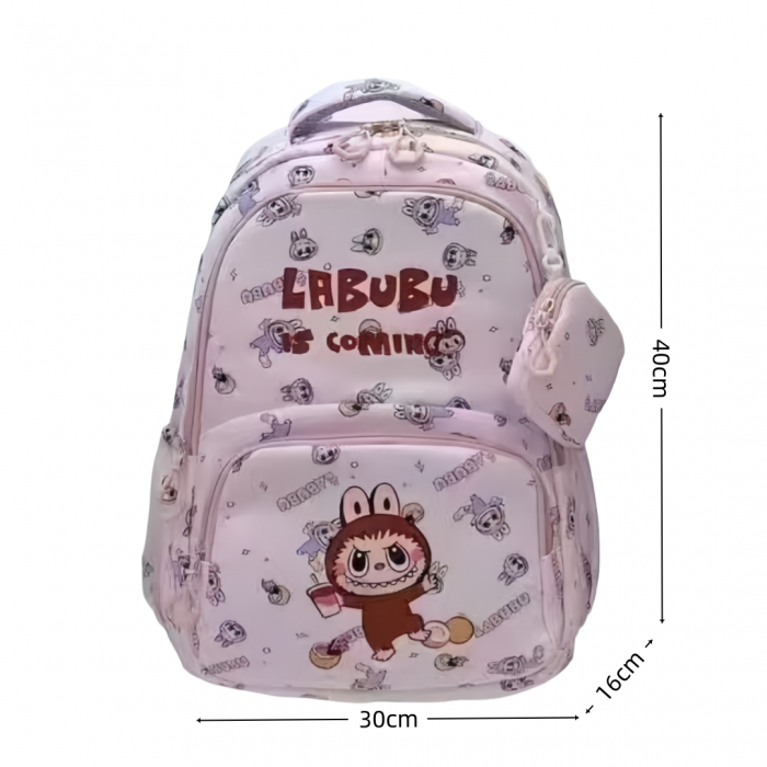 Ghiozdan/rucsac cu Labubu pentru scoala sau calatorii ZY-333-5roz [2]