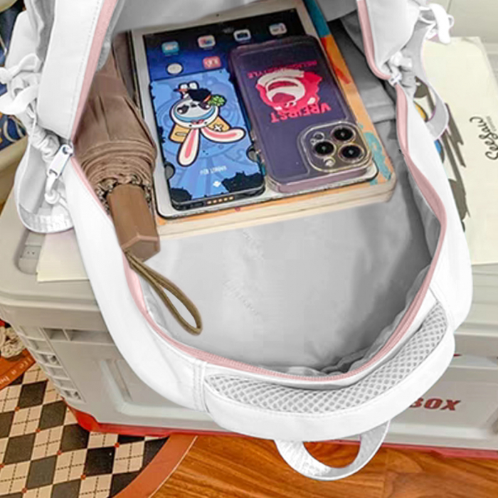 Ghiozdan/rucsac cu model pisica pentru scoala sau calatorii ZY-56128alb [4]