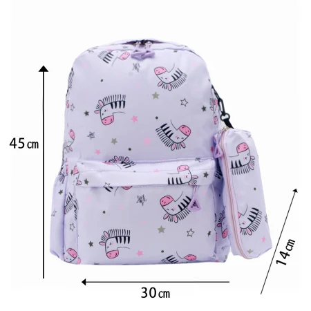 Ghiozdan/rucsac cu penar detasabil pentru scoala sau calatorii ZY-779mov [7]