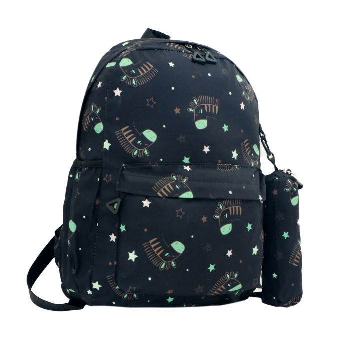 Ghiozdan/rucsac cu penar detasabil pentru scoala sau calatorii ZY-779negru [3]