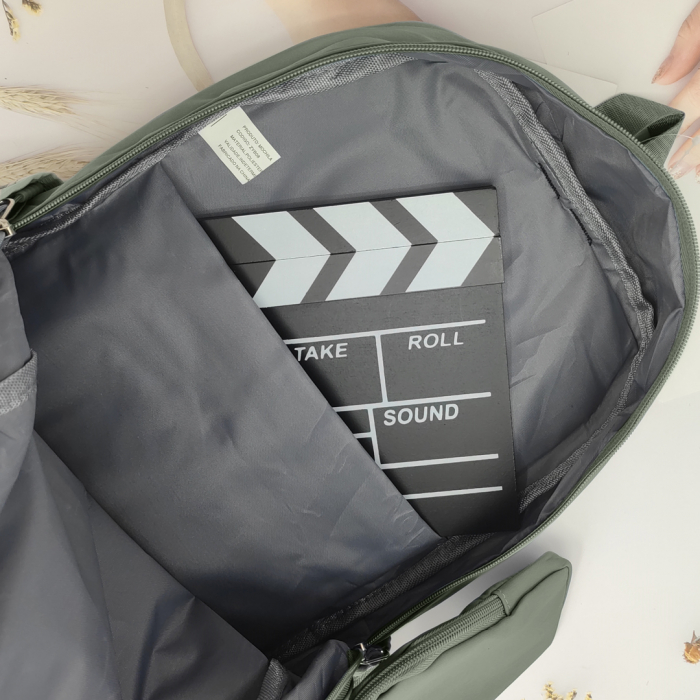 Ghiozdan/rucsac cu penar etui detasabil pentru scoala sau calatorii ZY-B08verde [4]