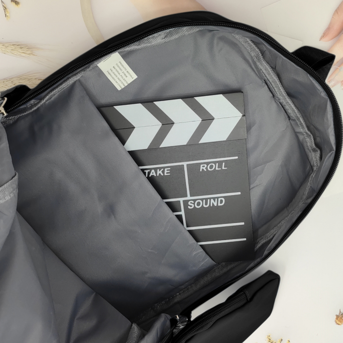 Ghiozdan/rucsac cu penar etui detasabil pentru scoala sau calatorii ZY-B08negru [3]