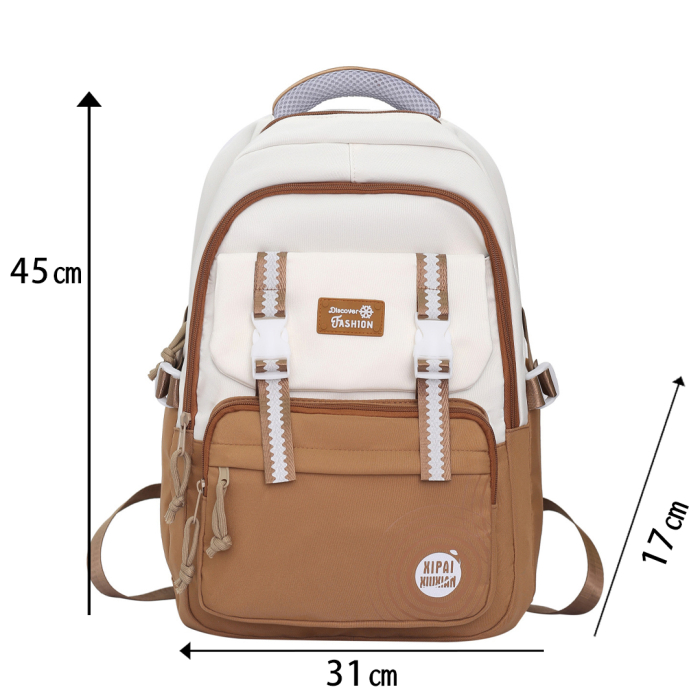 Ghiozdan/rucsac impermeabil pentru scoala sau calatorii ZY-1005maro [12]