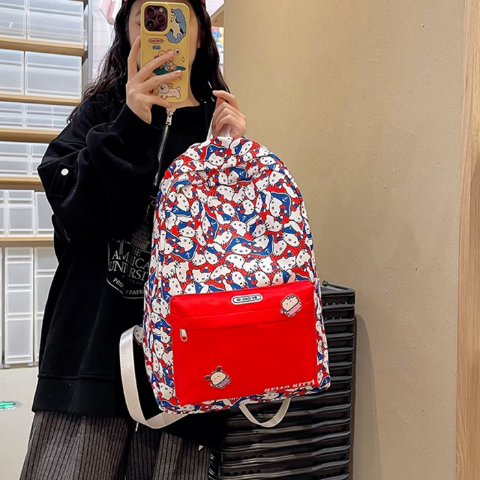 Ghiozdan/rucsac cu Hello Kitty pentru scoala sau calatorii ZY-8618rosu [5]