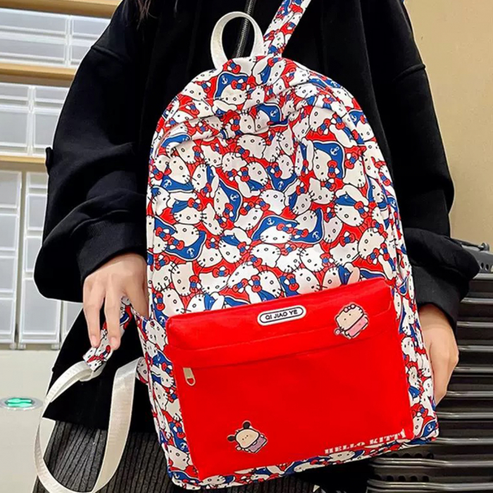 Ghiozdan/rucsac cu Hello Kitty pentru scoala sau calatorii ZY-8618rosu [8]