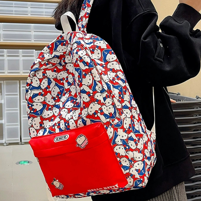 Ghiozdan/rucsac cu Hello Kitty pentru scoala sau calatorii ZY-8618rosu [16]