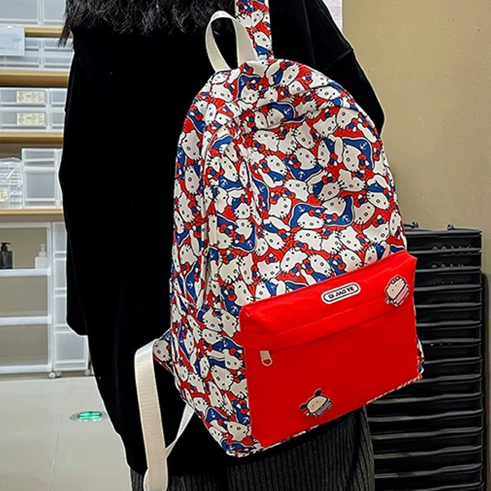 Ghiozdan/rucsac cu Hello Kitty pentru scoala sau calatorii ZY-8618rosu [4]