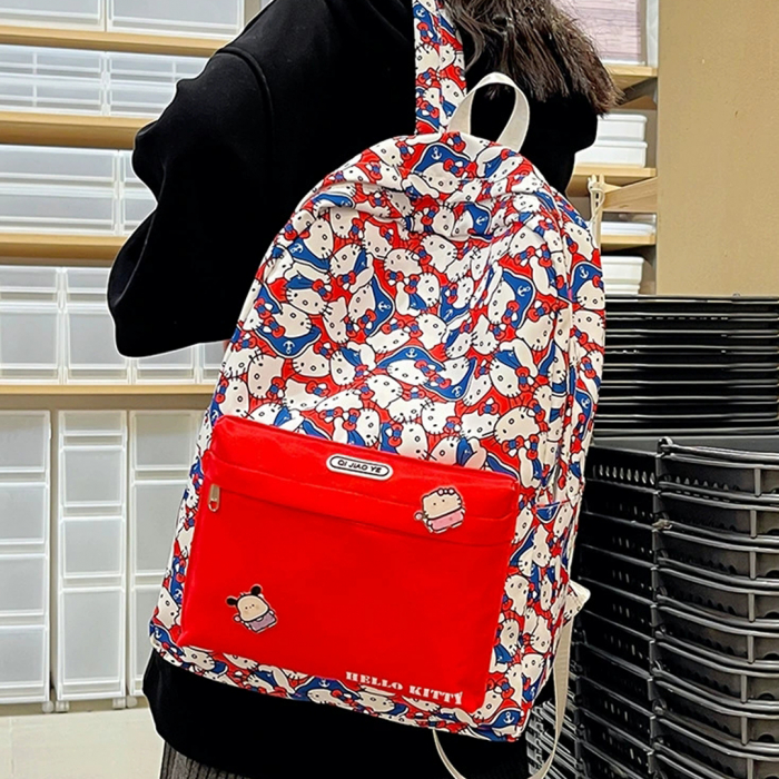 Ghiozdan/rucsac cu Hello Kitty pentru scoala sau calatorii ZY-8618rosu [15]
