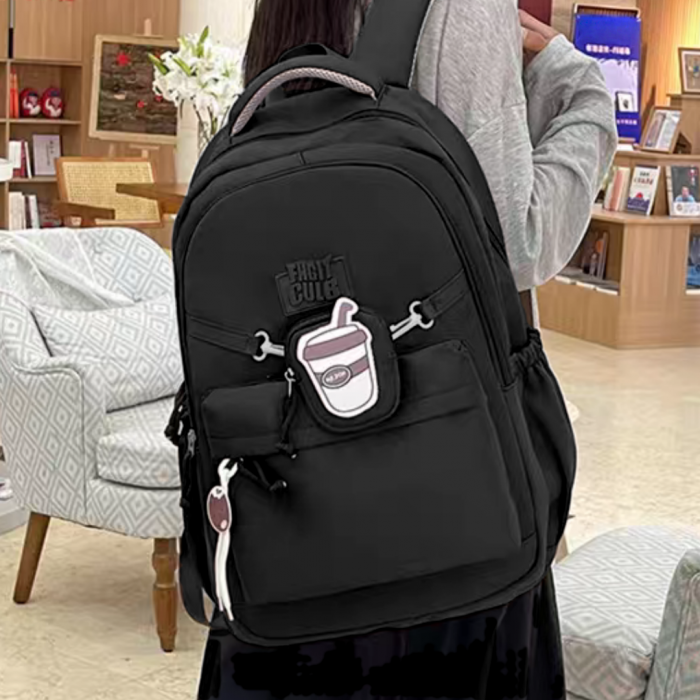 Ghiozdan/rucsac pentru scoala sau calatorii cu accesoriu pusculita ZY-2543negru [12]