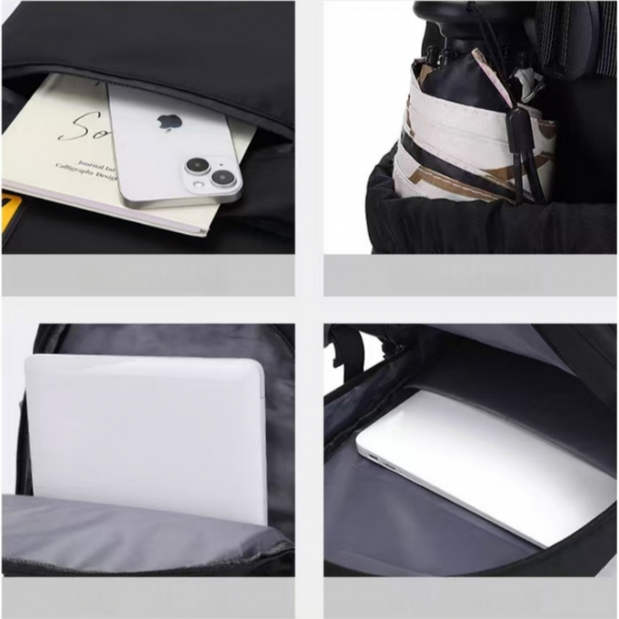 Ghiozdan/rucsac pentru scoala sau calatorii cu atasare la troler ZY-2904negru [5]