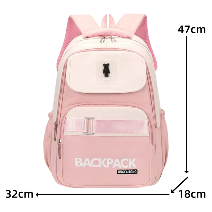 Ghiozdan/rucsac pentru scoala sau calatorii cu atasare la troler ZY-912roz [2]