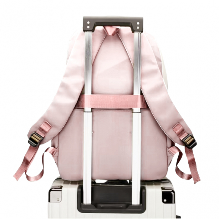 Ghiozdan/rucsac pentru scoala sau calatorii cu atasare la troler ZY-912roz [5]