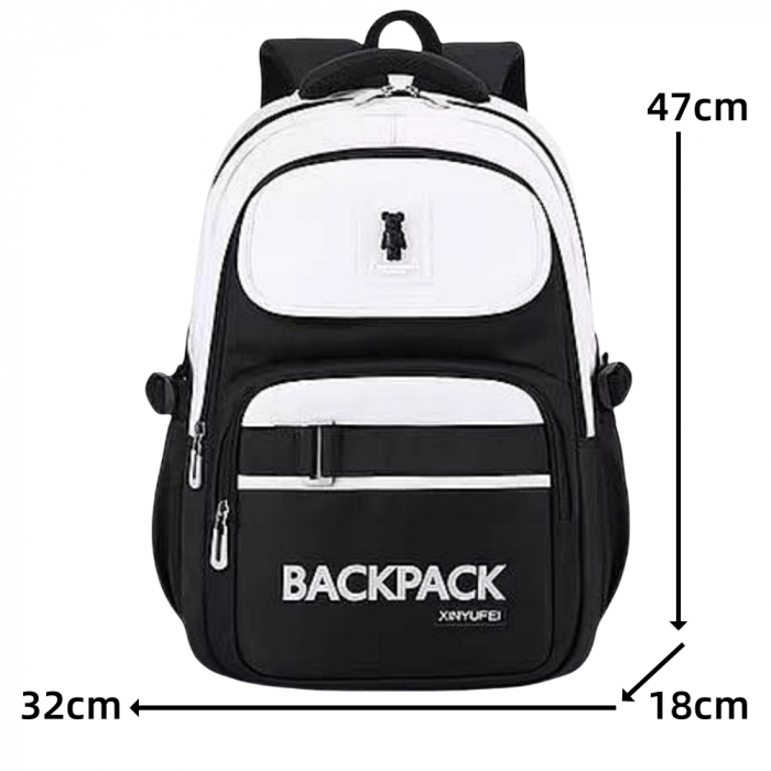 Ghiozdan/rucsac pentru scoala sau calatorii cu atasare la troler ZY-912negru [2]