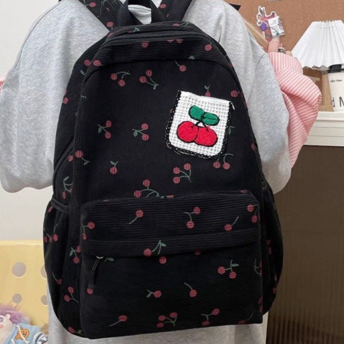 Ghiozdan/rucsac pentru scoala sau calatorii, model Fructe ZY-5501negru [7]