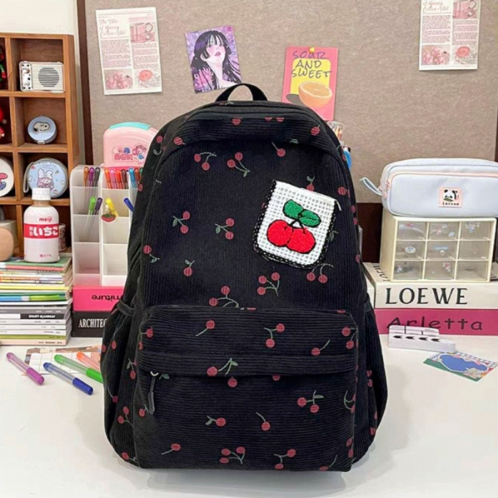 Ghiozdan/rucsac pentru scoala sau calatorii, model Fructe ZY-5501negru [8]