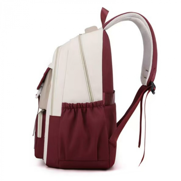 Ghiozdan/rucsac pentru scoala sau calatorii cu atasare la troler ZY-928visiniu [8]